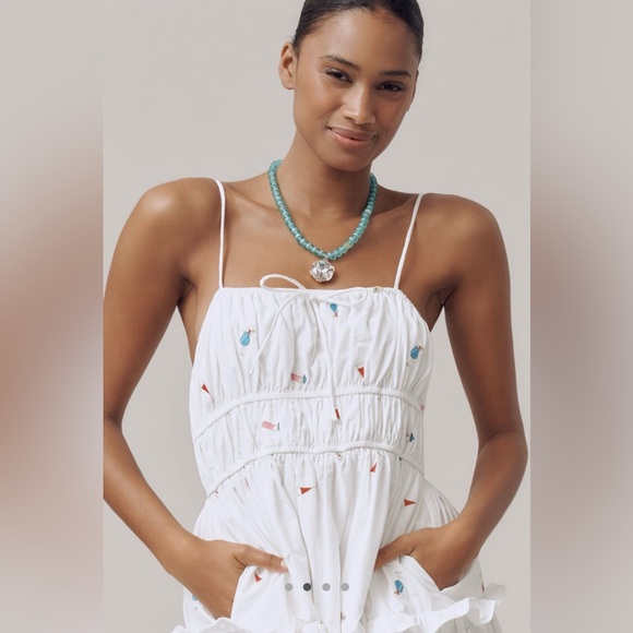 En Saison Nellie sleeveless smocked midi dress - Picture 5 of 15